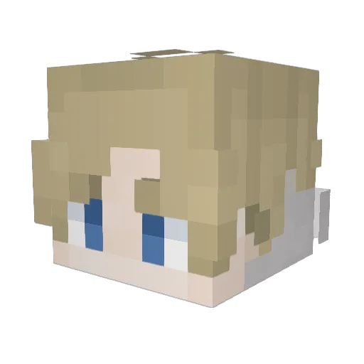 Stinna22 Minecraft avatar head, 3D render