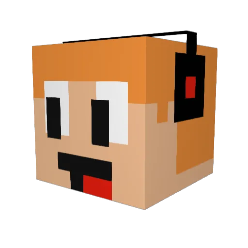 Stino_Italiano Minecraft avatar head, 3D render