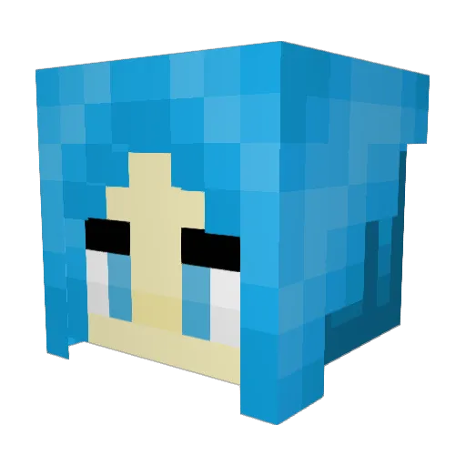 Stiques Minecraft avatar head, 3D render