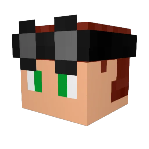 Stitch57 Minecraft avatar head, 3D render