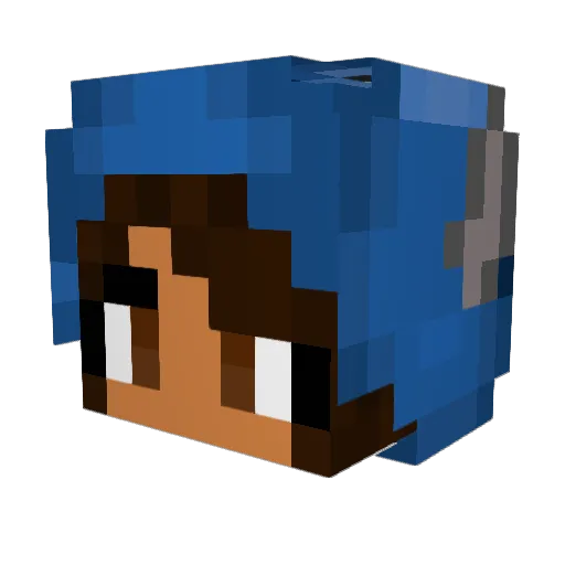 StitchWolf Minecraft avatar head, 3D render