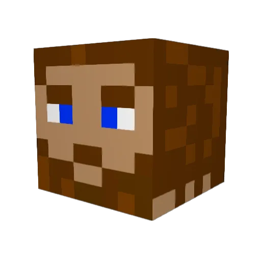Stither Minecraft avatar head, 3D render