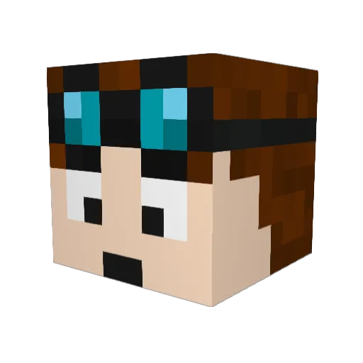 Stiv_Oh Minecraft avatar head, 3D render