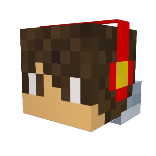StivenTV Minecraft avatar head, 3D render
