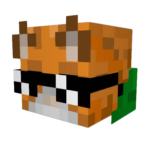 Stivo_h Minecraft avatar head, 3D render