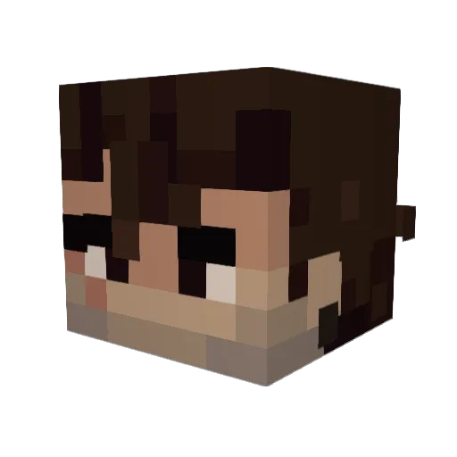 Stix03 Minecraft avatar head, 3D render