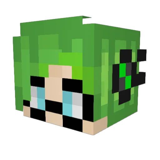 Stixay Minecraft avatar head, 3D render