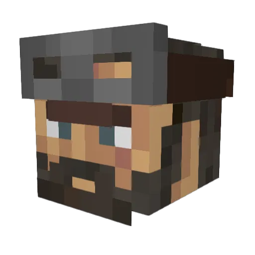 Stizzwald Minecraft avatar head, 3D render