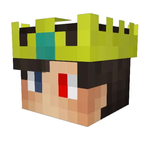 Stjernholm Minecraft avatar head, 3D render