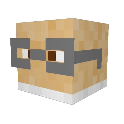 Stoeptegel_Jozef Minecraft avatar head, 3D render