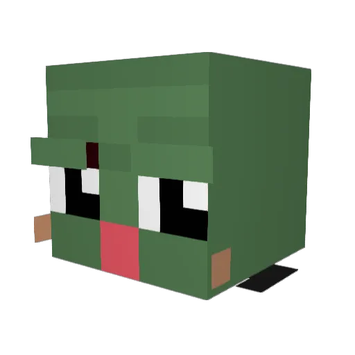 Stoffer_kongen Minecraft avatar head, 3D render