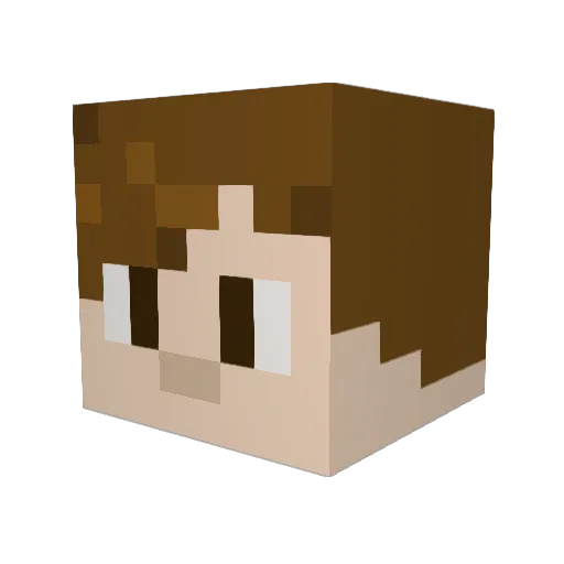 Stogers Minecraft avatar head, 3D render