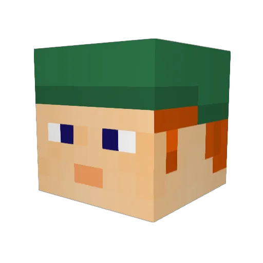 Stogmoo Minecraft avatar head, 3D render