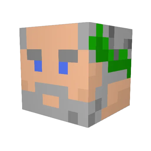 StoicSage Minecraft avatar head, 3D render