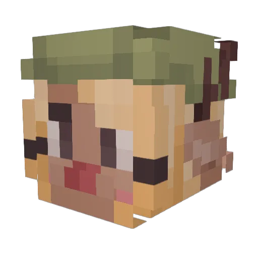 Stolasgoetic Minecraft avatar head, 3D render
