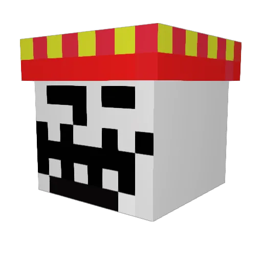 StolemyFries Minecraft avatar head, 3D render