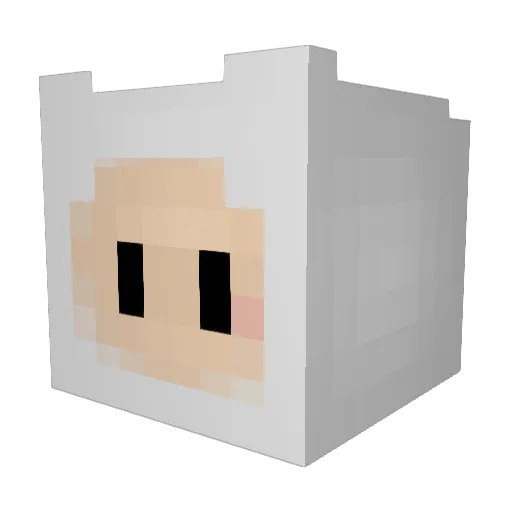 Stolenii Minecraft avatar head, 3D render