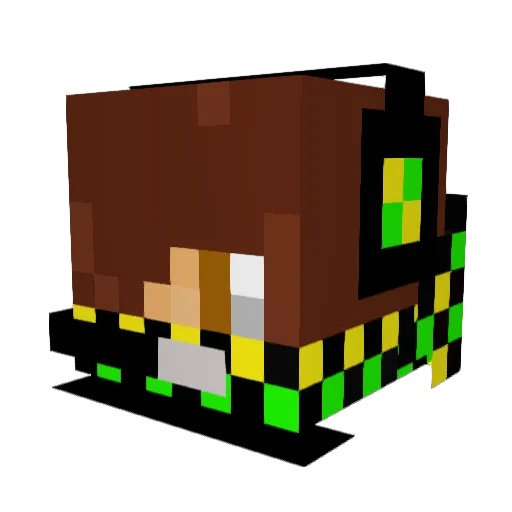 Stolie Minecraft avatar head, 3D render