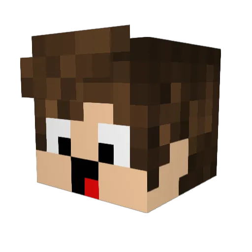 StollenHD Minecraft avatar head, 3D render