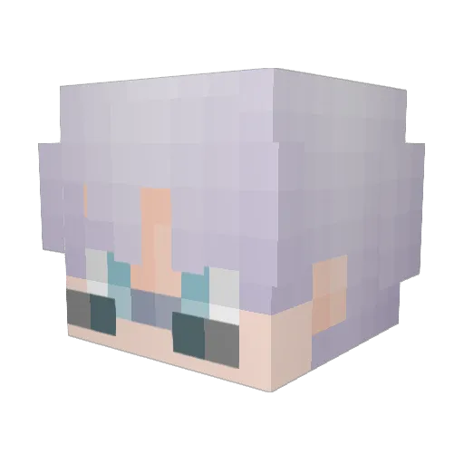 Stomoden Minecraft avatar head, 3D render