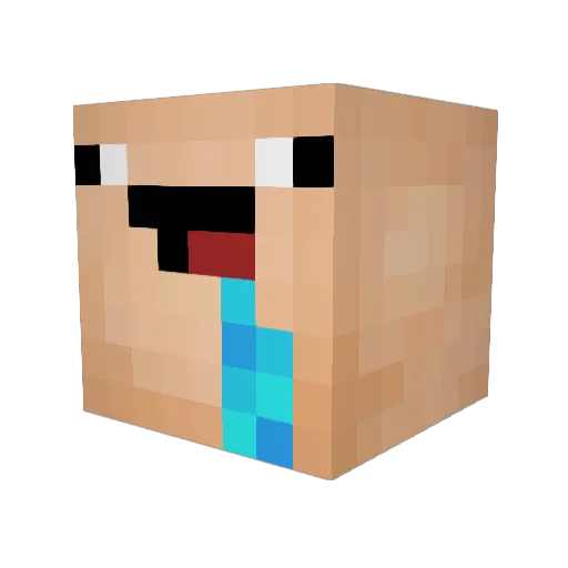 Stomody Minecraft avatar head, 3D render