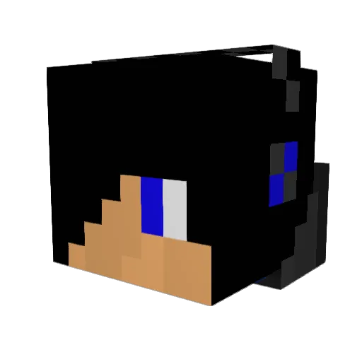 Stompingmink Minecraft avatar head, 3D render