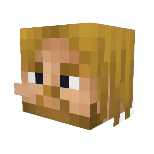 StompyPig Minecraft avatar head, 3D render