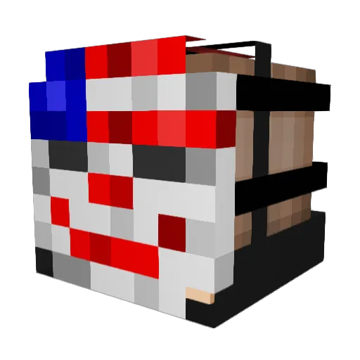 StonMine Minecraft avatar head, 3D render