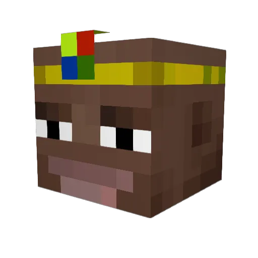 Stone33 Minecraft avatar head, 3D render