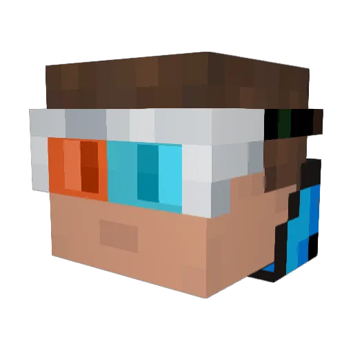 StoneCommander Minecraft avatar head, 3D render