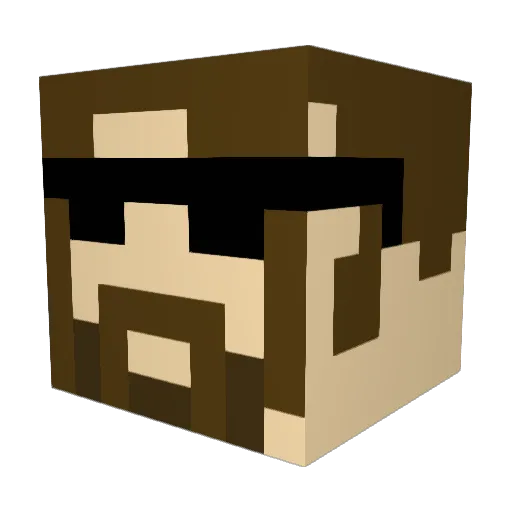 StoneJesus Minecraft avatar head, 3D render