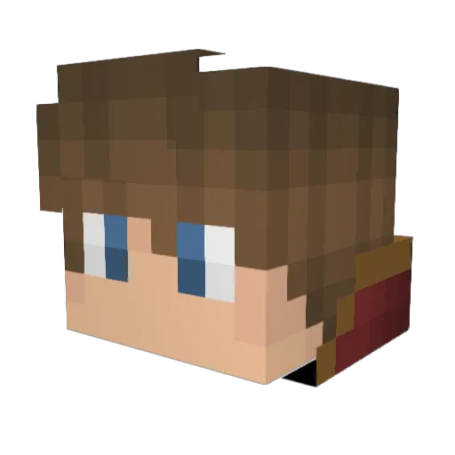 StoneLakee Minecraft avatar head, 3D render