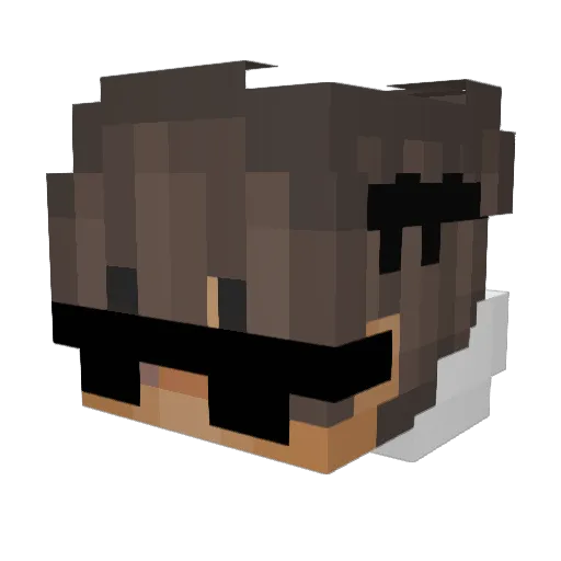 StoneOff Minecraft avatar head, 3D render