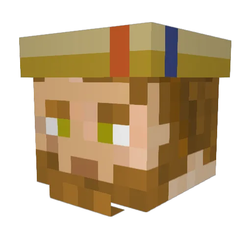 StoneOldMilla Minecraft avatar head, 3D render