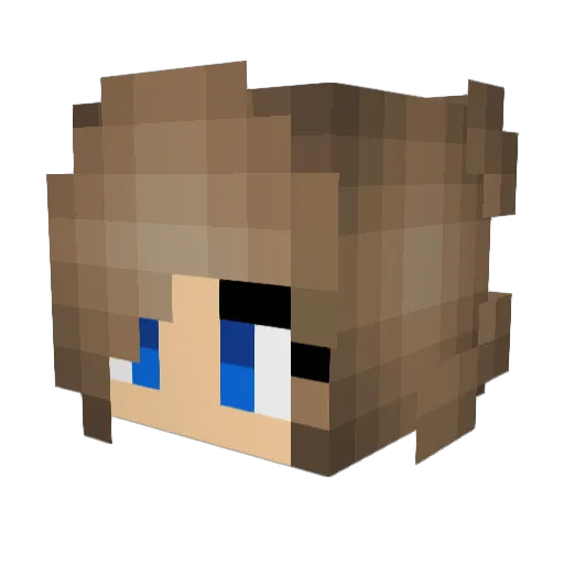 StoneWake Minecraft avatar head, 3D render