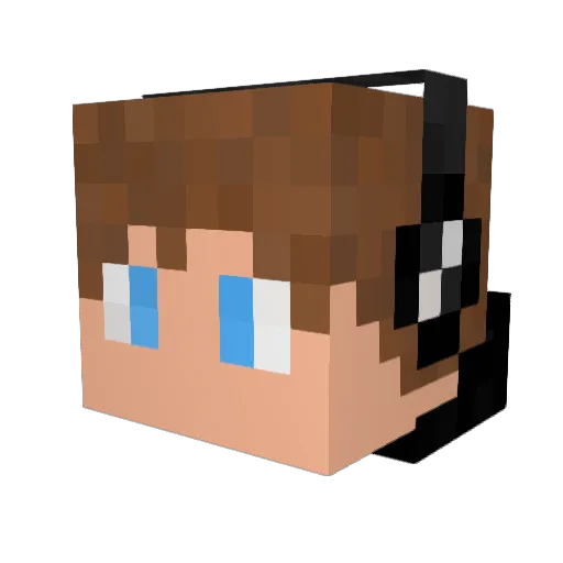 StoneWallO8 Minecraft avatar head, 3D render