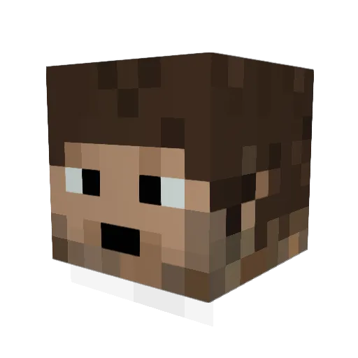 Stone_Fire Minecraft avatar head, 3D render