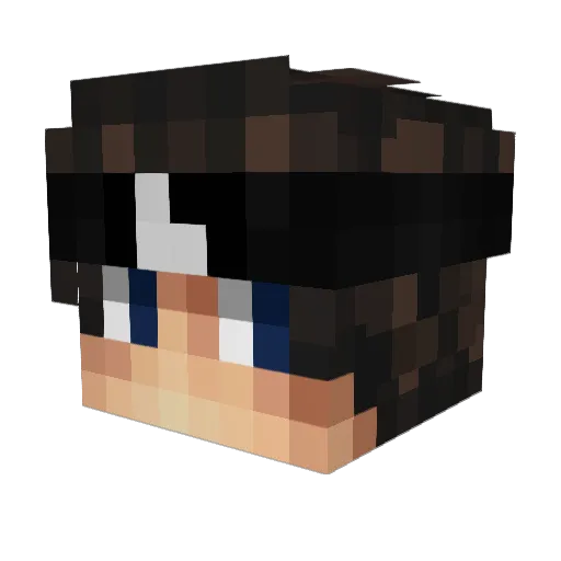 Stone_e Minecraft avatar head, 3D render