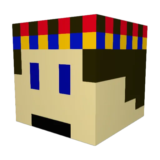 Stonecrafterz Minecraft avatar head, 3D render