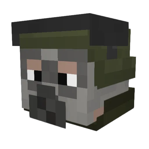StonedFox Minecraft avatar head, 3D render