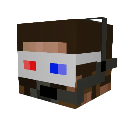 StoneminerBuilds Minecraft avatar head, 3D render