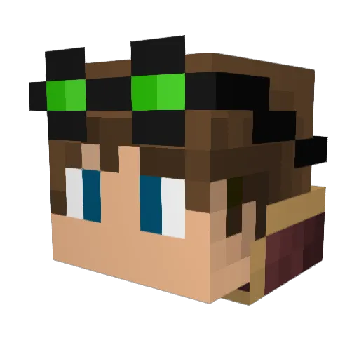 Stonepaunch Minecraft avatar head, 3D render