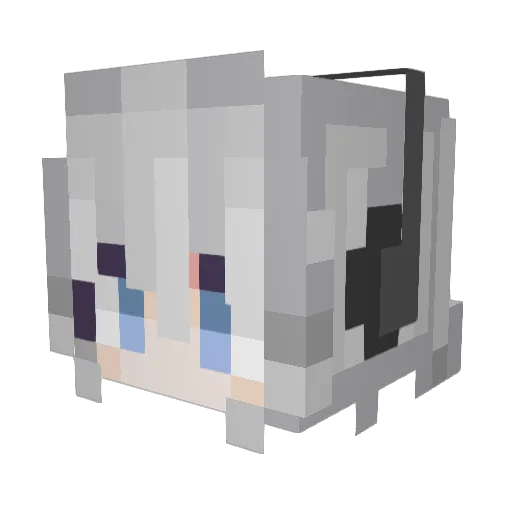 Stonettic Minecraft avatar head, 3D render