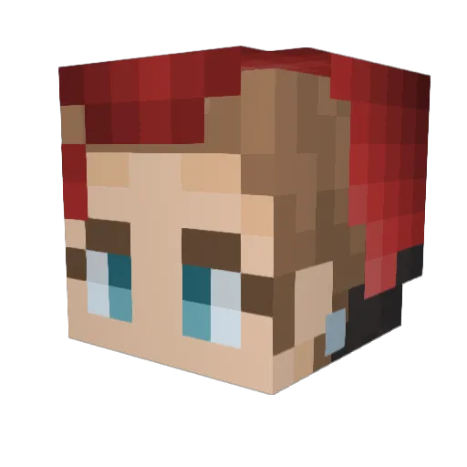 Stonevoid Minecraft avatar head, 3D render