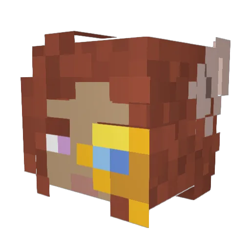 StoneworksSucks2 Minecraft avatar head, 3D render