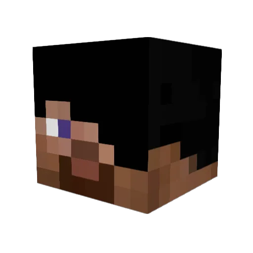 Stonkered Minecraft avatar head, 3D render