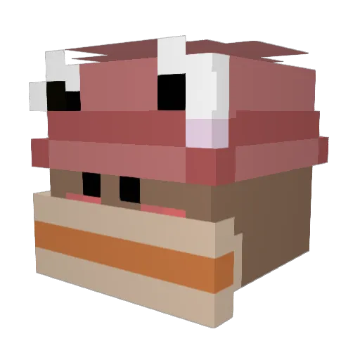Stonkzys Minecraft avatar head, 3D render