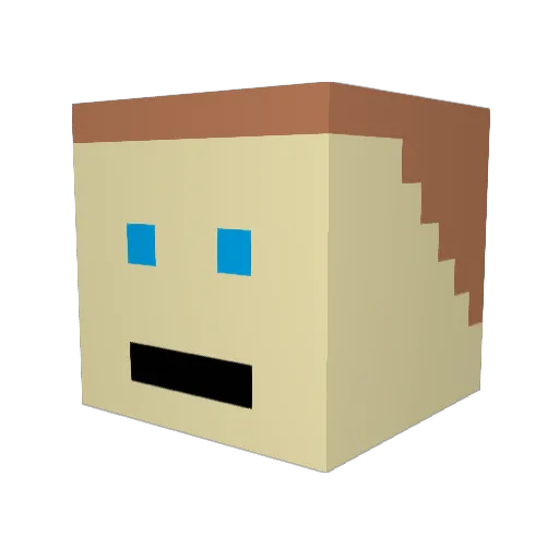 Stony321 Minecraft avatar head, 3D render