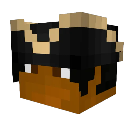 Stooks Minecraft avatar head, 3D render