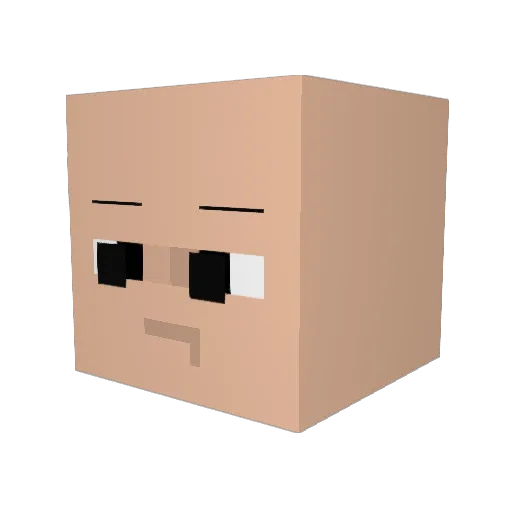 StoolSample0 Minecraft avatar head, 3D render